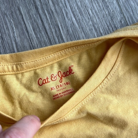 Cat & Jack Yellow TShirt Size XL 14/16 - Picture 2 of 4